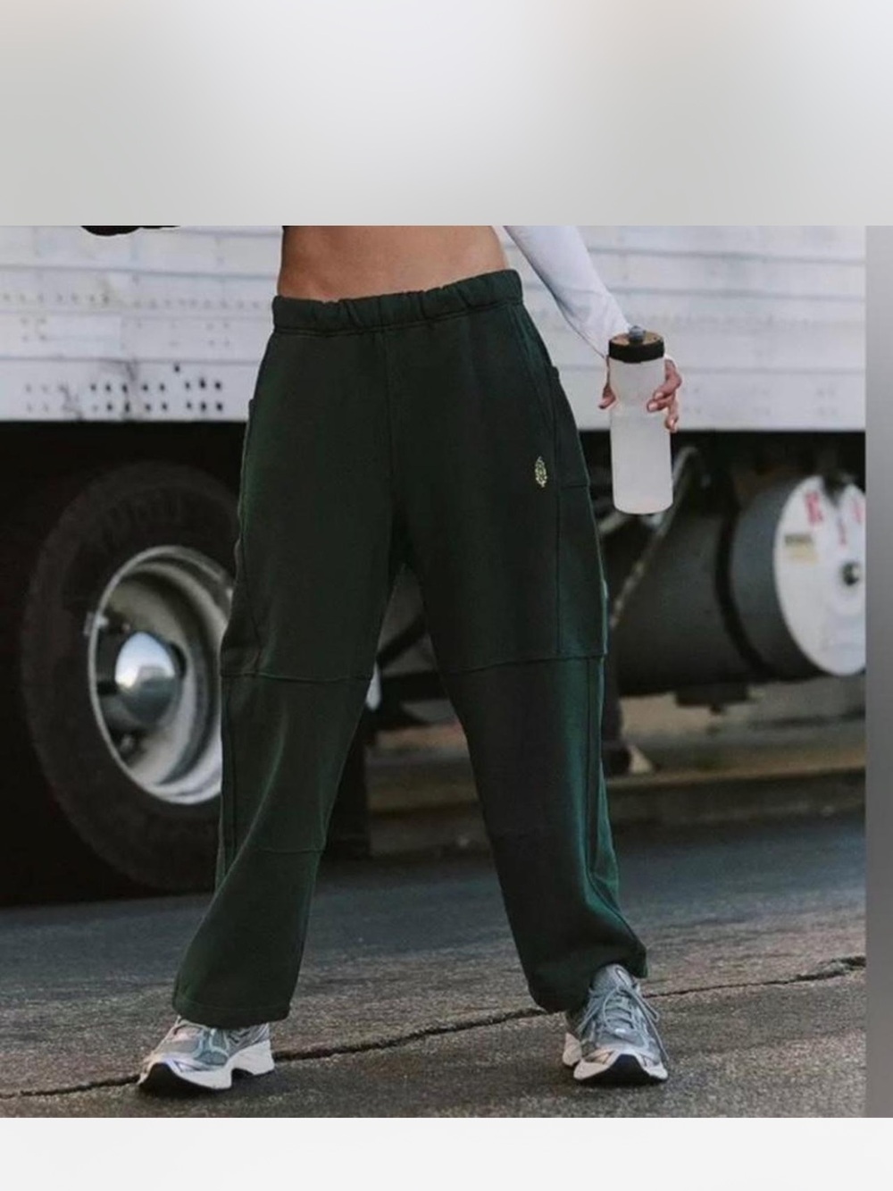 Free People Movement Dark Green Barrel Leg Sweatpants